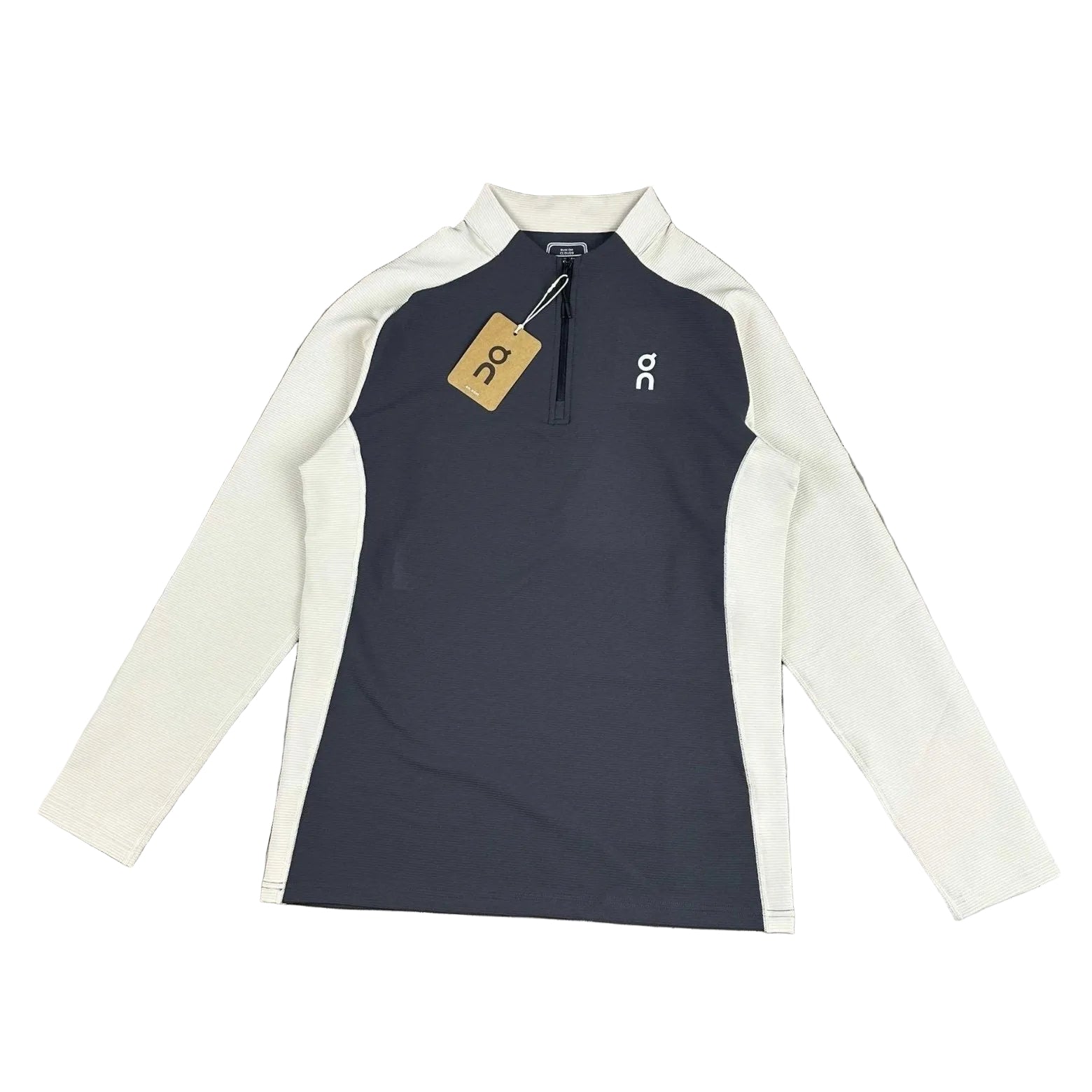 On Cloud Zip Pullover Grey & White
